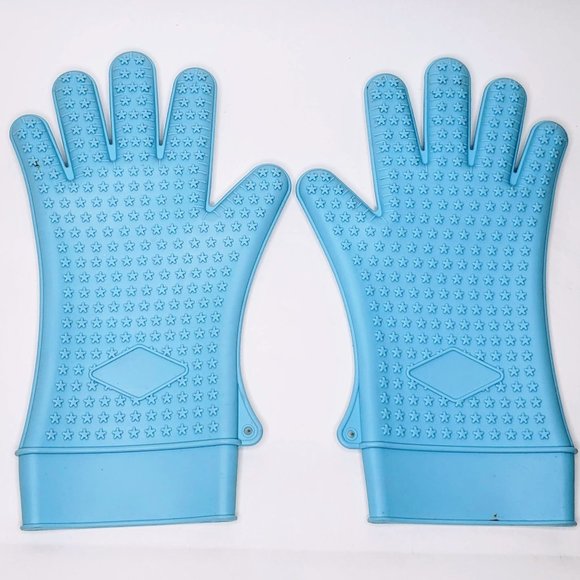 Koolhandz Powder Blue Silicone Grill Gloves New - Picture 2 of 5
